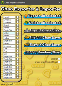Chao exporter/Importer Usage tutorial