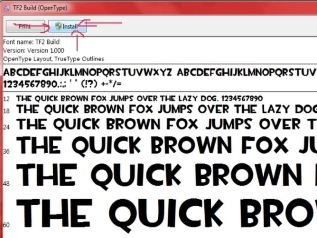 Team Fortress 2 Font