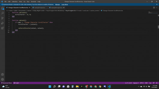 Editing characters ScrollFactors on Psych Engine [Friday Night Funkin ...