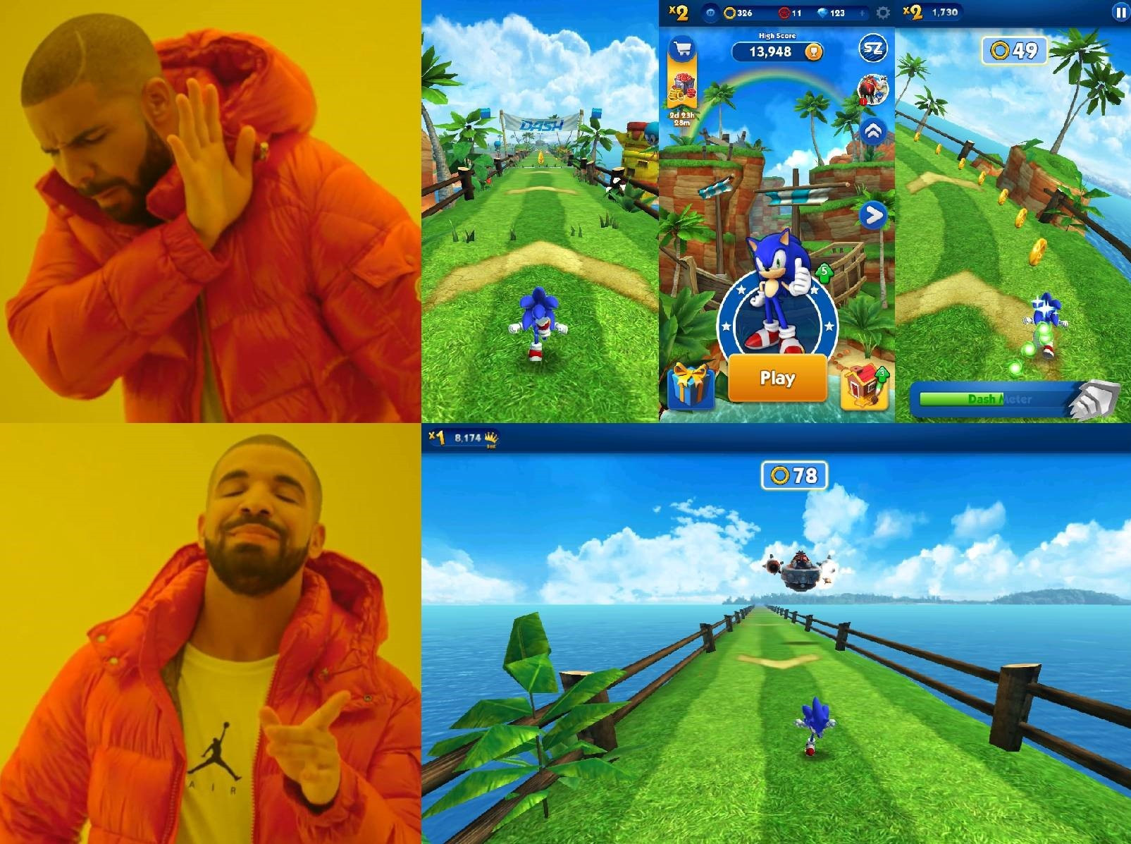 SONIC DASH - GAMEPLAY IOS/ANDROID 