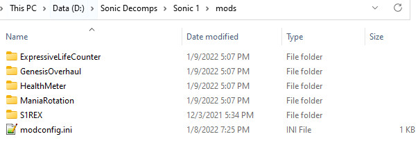 Sonic 1 Decomp Mods 