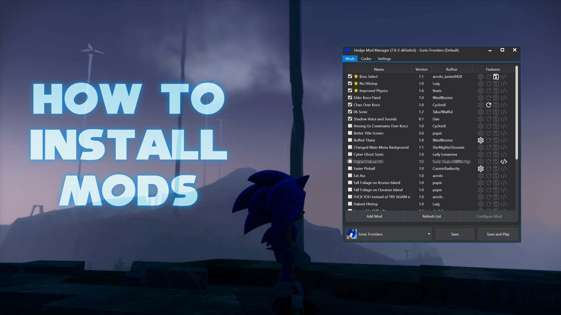 Sonic Frontiers: Die 8 besten Mods und wie Du sie installierst