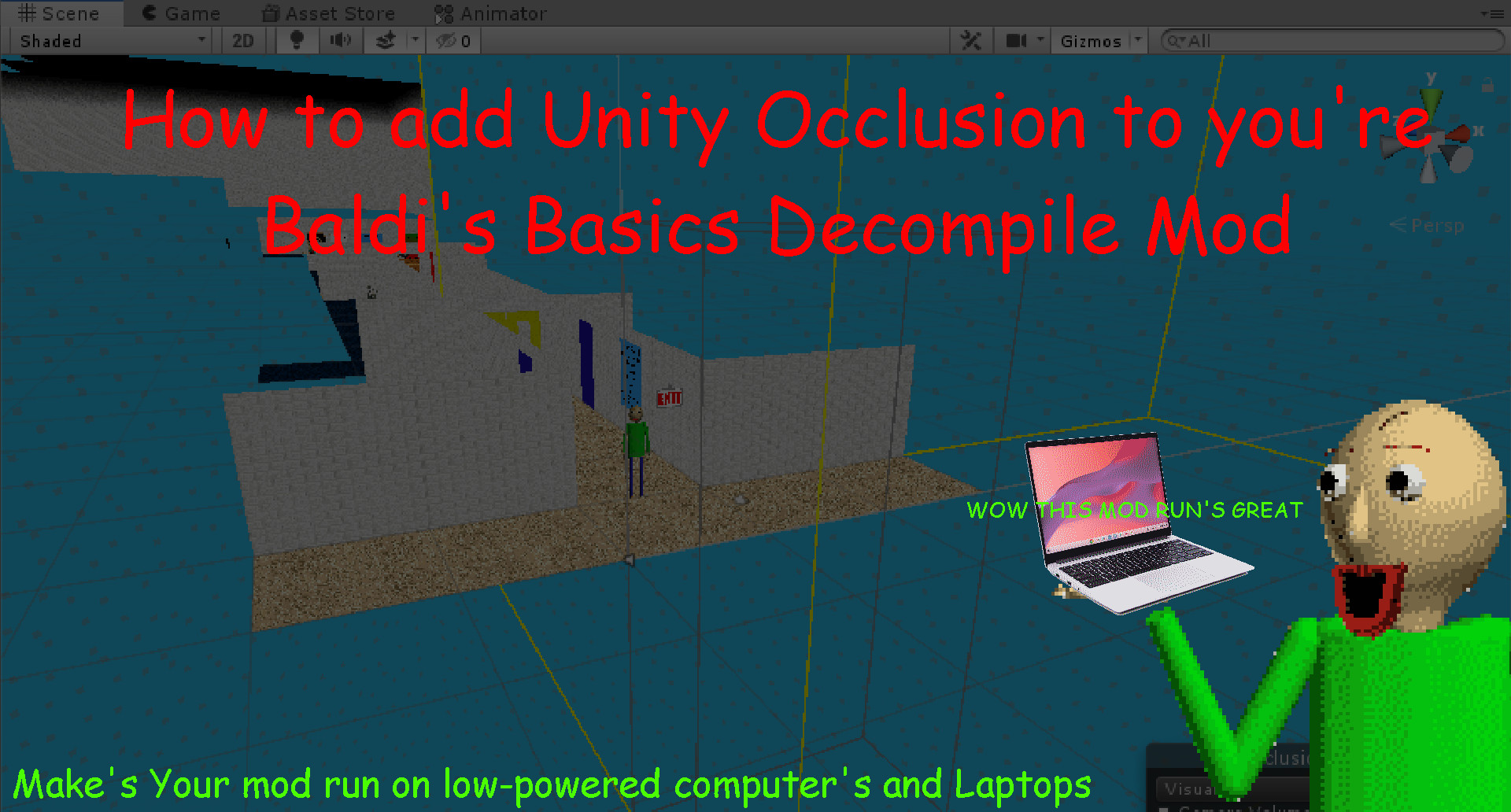 How to add occlusion to you re decompile baldi s basics tutorials 