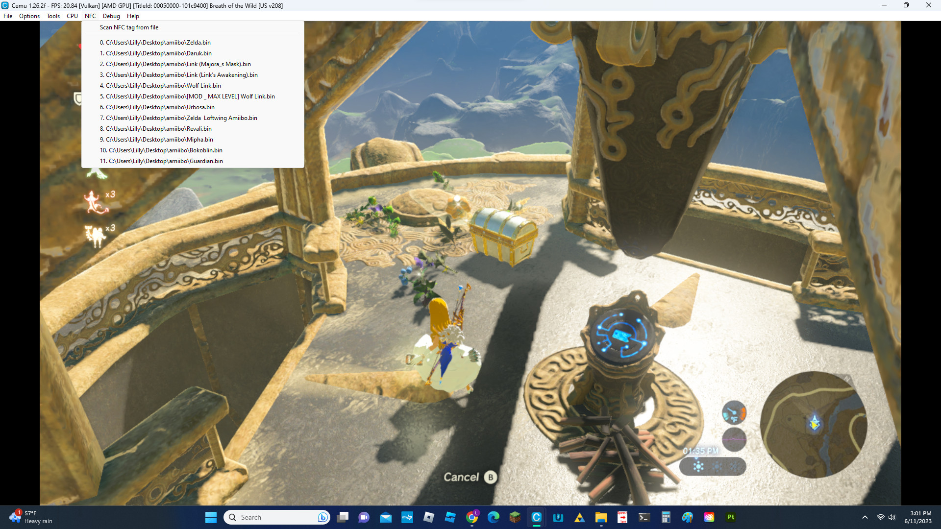 Breath of the Wild Cemu PC emulator