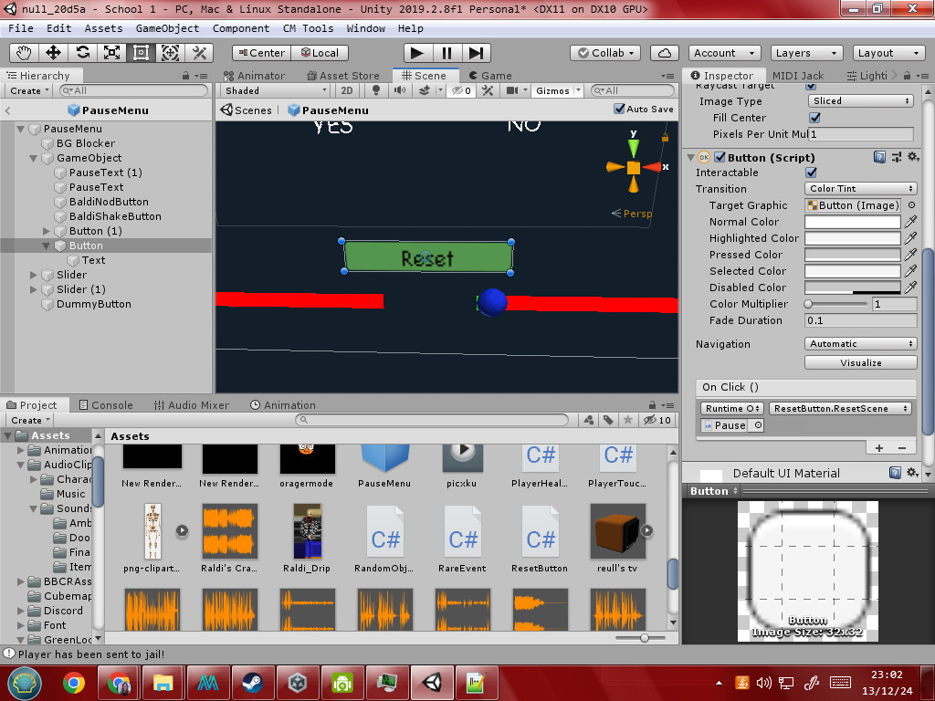 How To Add The Reset Button Tutorial for Baldi's Basics | Baldi Tutorials