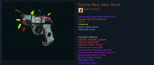 Strange Specialized Killstreak Blue Mew Pistol (Well-Worn + Festive
