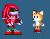 A close up at the look I'm going for with Mecha Knuckles and Tails Doll