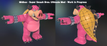 Midbus over Bowser (Super Smash Bros Ultimate Mod)