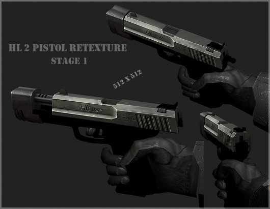 HL2 Pistol Retexturing [GameBanana] [Works In Progress]