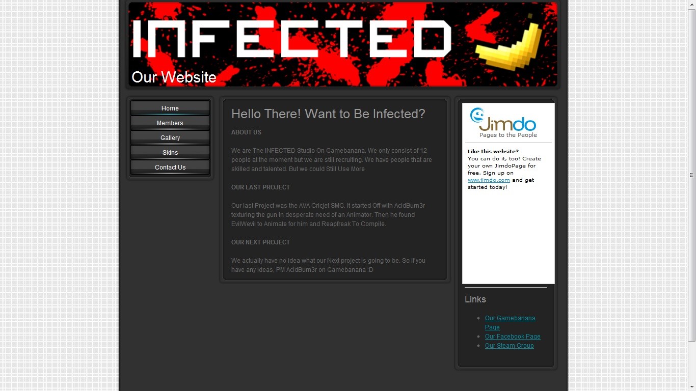 Our Infected Studio Website [GameBanana] [Works In Progress]