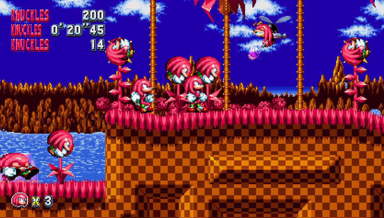 Sonic Mania on PC is moddable, as Knuckles Mania feat. Knuckles