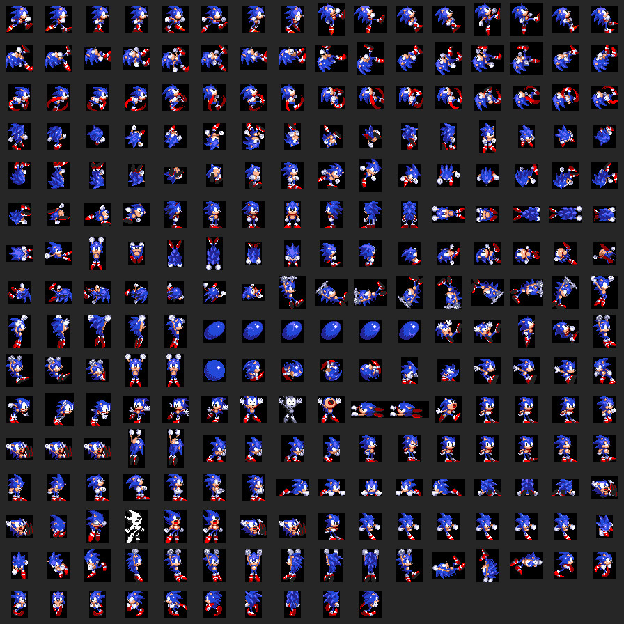 The Real Life Sonic the Hedgehog in Sonic 2 sprite sheet! : r