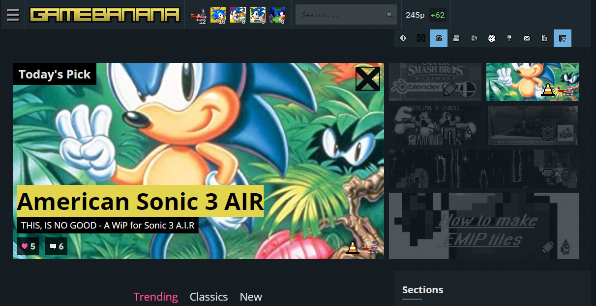 American Sonic [Sonic 3 A.I.R.] [Mods]