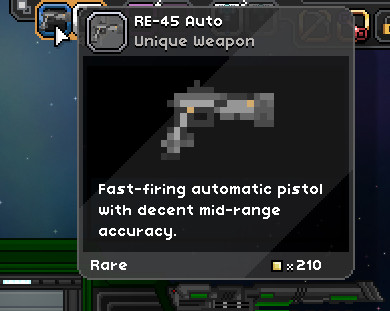 starbound all unique weapons