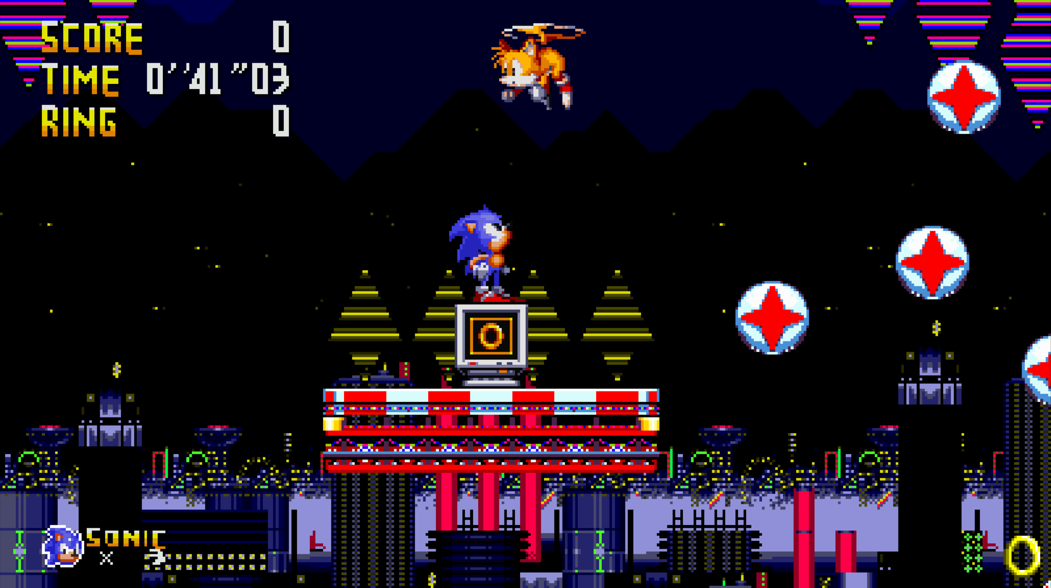 Mighty in Sonic 1 Rev 1.1 with Knuckles Chaotix sprites (S1 Hack