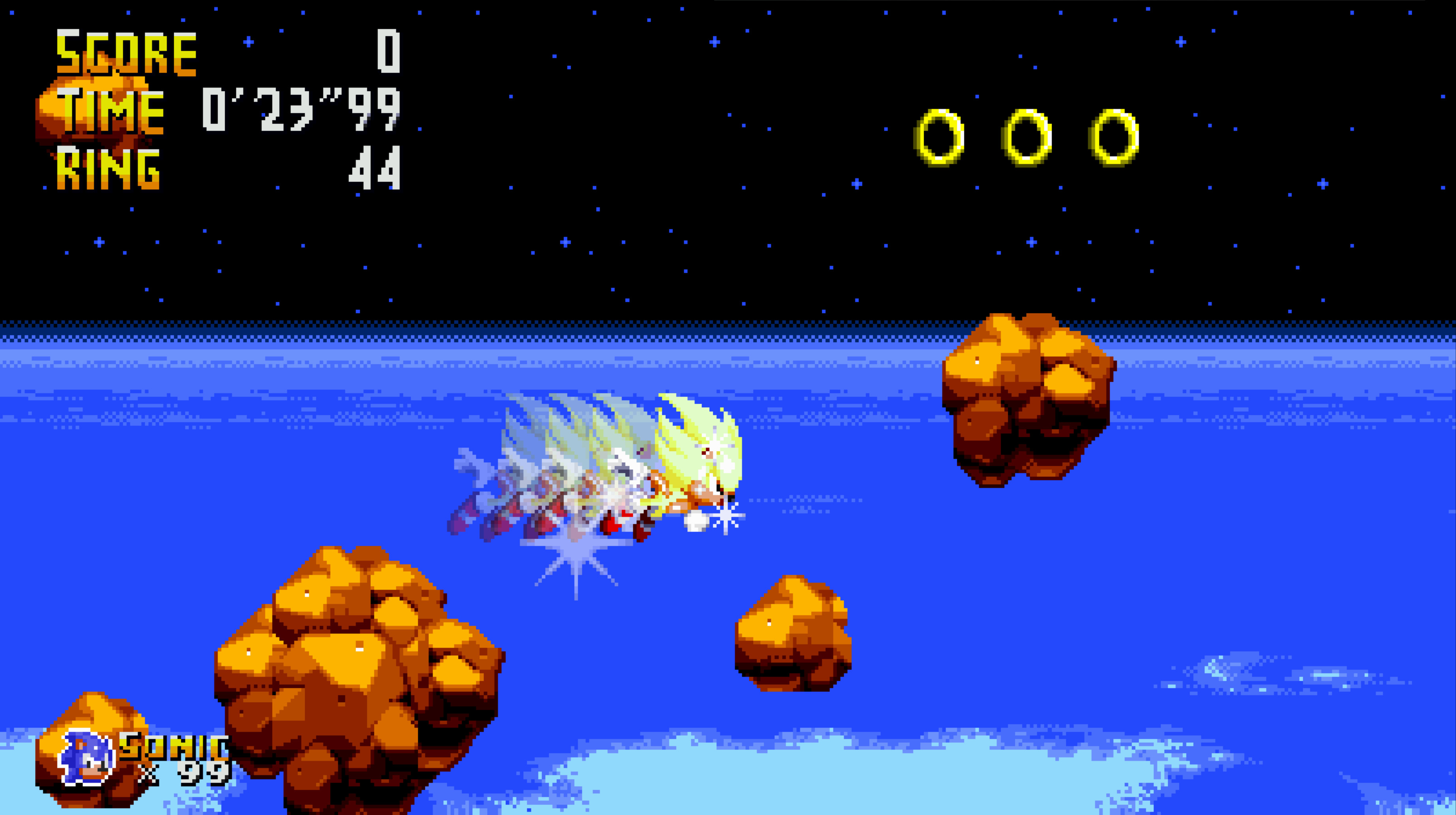 Mighty in Sonic 1 Rev 1.1 with Knuckles Chaotix sprites (S1 Hack