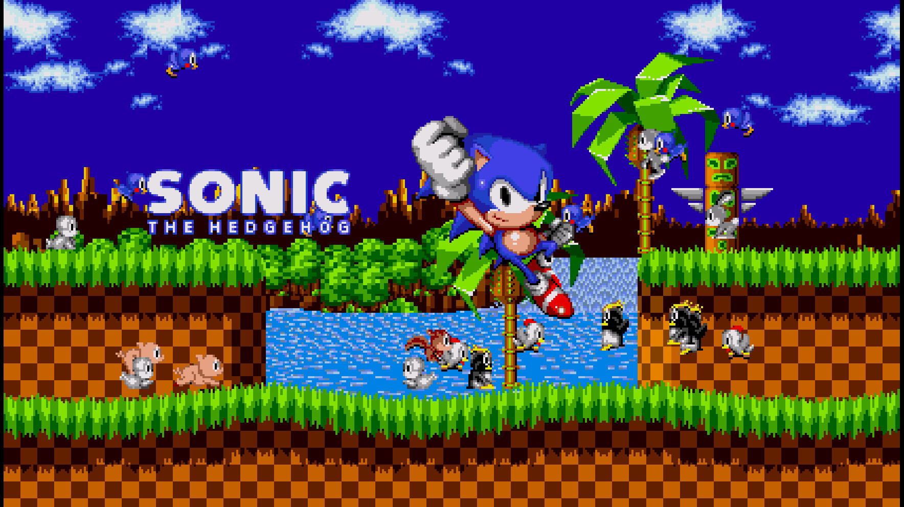 Sonic #2, Sprite mosaics! Just for the heck of it. Sonic's …