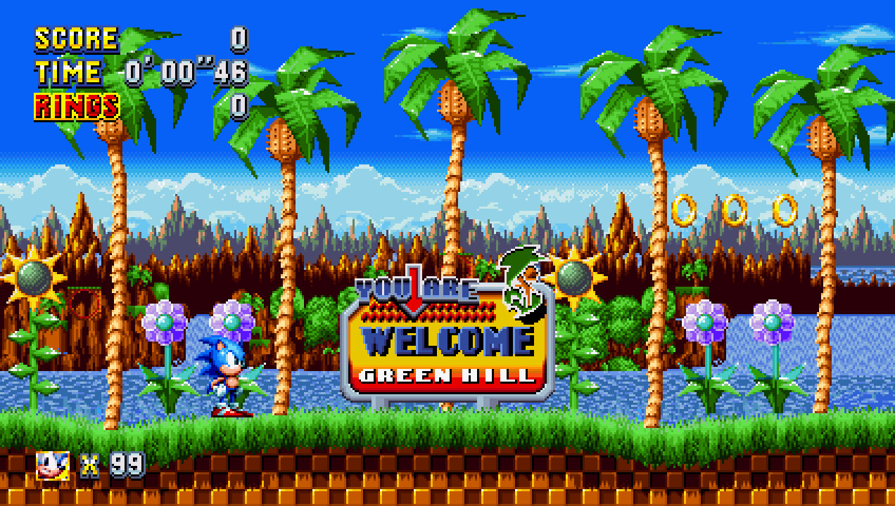Enhanced Green Hill Zone Sonic Mania Works In Progress