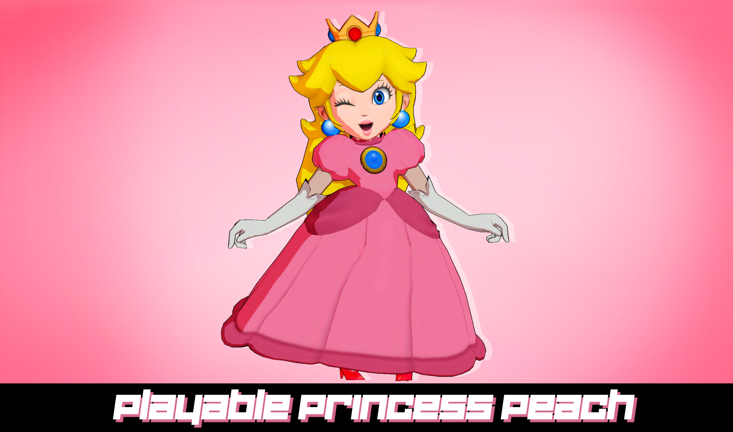 Playable Princess Peach [New Super Mario Bros. U Deluxe] [Works In