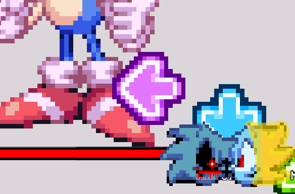 Amy Over Sonic.EXE Pixel Sprite [Friday Night Funkin'] [Mods]