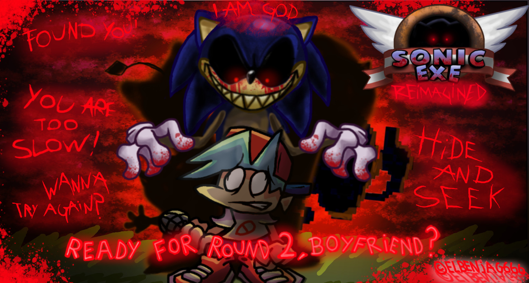 Sonic.exe Reimagined Work In Progress for Friday Night Funkin' | FNF ...