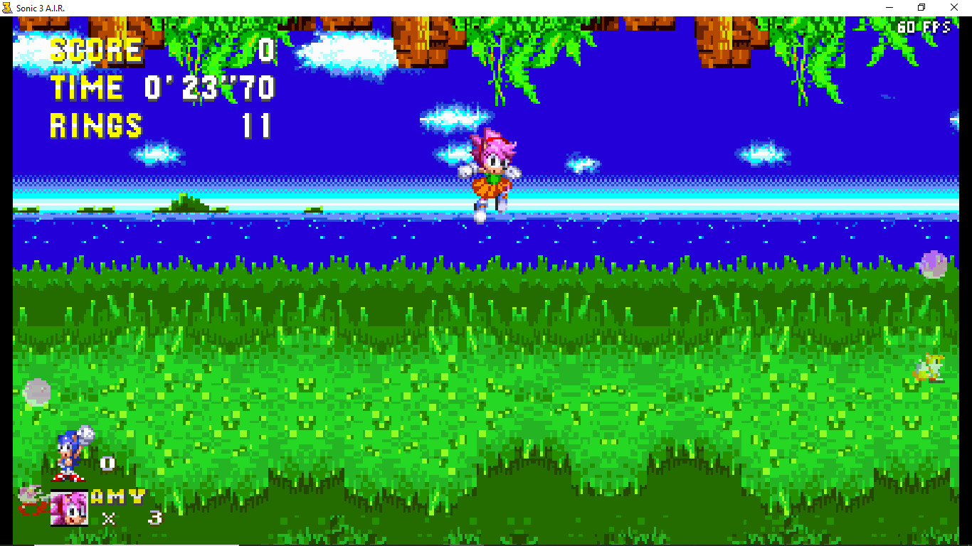 Sonic Origins Amy over Extra Slot Amy Sprites [Sonic 3 A.I.R.