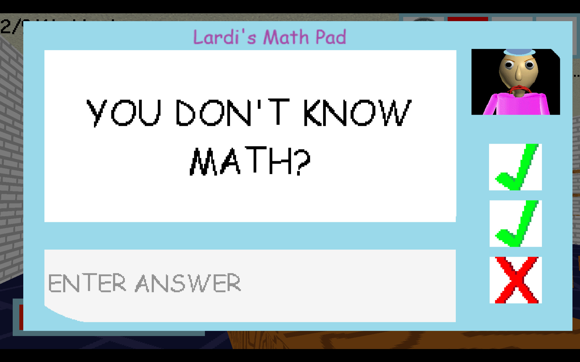 Mathpad Baldi Lardi's Basics Simple Math Work In Progress for Baldi's Basics | Baldi ...